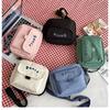 Adorable Simple Nylon Crossbody Bag For Girls In Black Pink Cream Blue Green