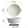 2026 Double-Handle Anti-Scalding Japanese Large Ceramic Soup Bowl for Instant Noodles