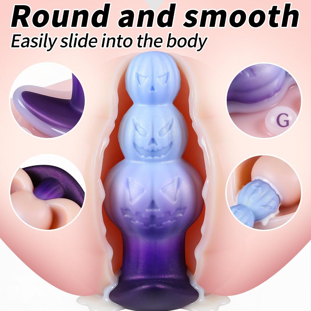 Wide Head Anal Plug Ergonomic Silicone Backdoor Training Tool Daily Private Use
