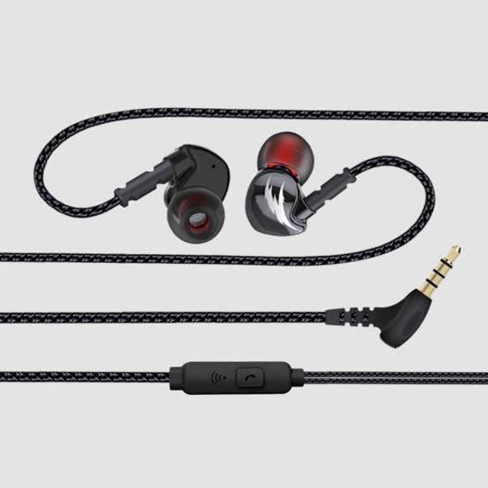 V2 Wired Earphone Comfortable Sensitive Line Control Mega Bass Comfy Headphone for Sports