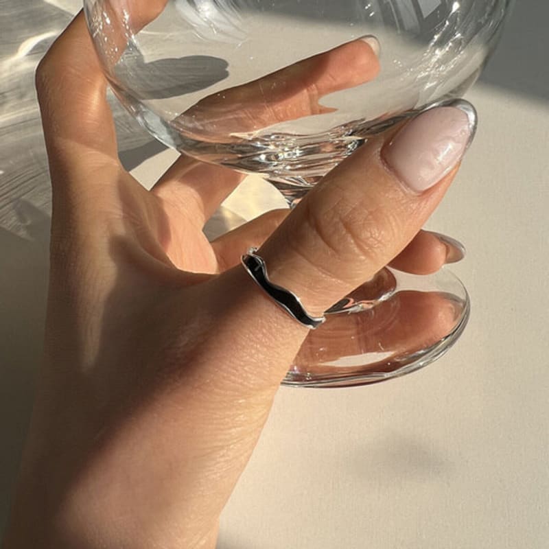 Mosxe [925silver] Epoxy Wave Ring