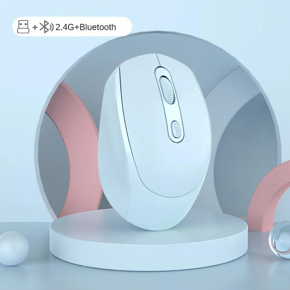 

Wireless Silent Mouse Suitable For Business Office Esports Games Bluetooth 5.2 2.4G Dual Mode Mice Ergonomics Rechargeable Mouse
