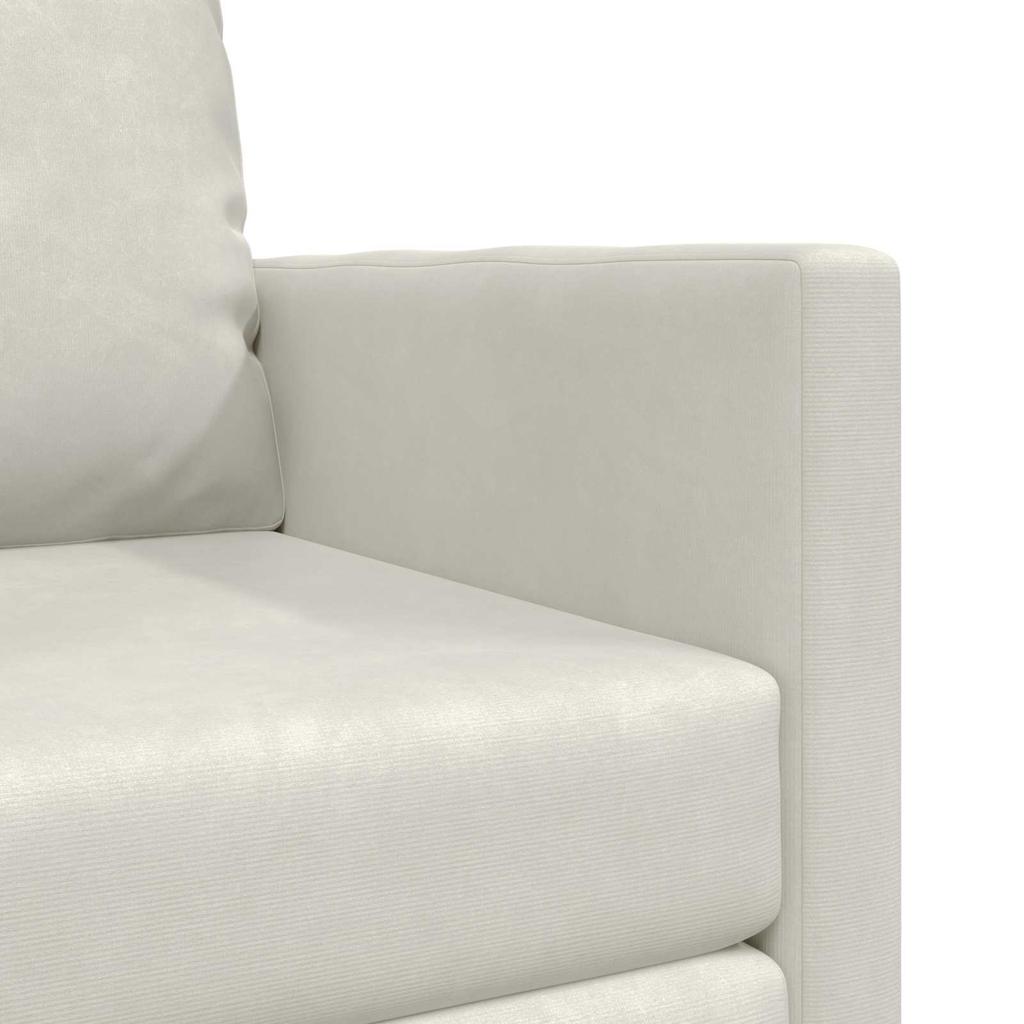 Cream Sleeper Sofa 74 x 77 x 81 cm Velvet