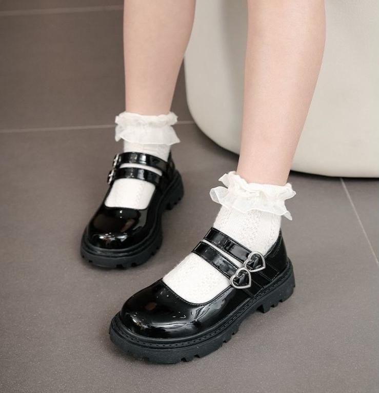 Nuevos Zapatos de Cuero para Niñas - Zapatos de Baile Negros para Niños - Mocasines de Princesa