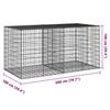 Gabion with Lid 200x100x100 Cm Galvanized Iron