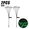 Halloween Outdoor Scary Eyeball Lights Led Green Warm White Multi Color Eyeball Blinking Firefly Lights Waterproof Solar Lights