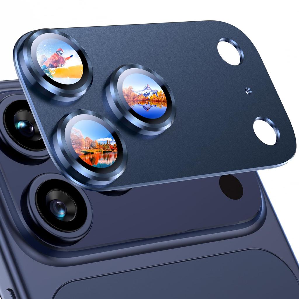 Shockproof Phone Clear Rear Camera Lens Protector Metal Frame Antiscratch Dustproof Water Resistant Coating Impact Absorption