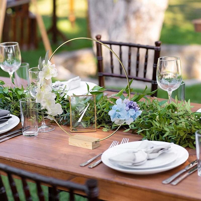 10 Pack 12 Inch Floral Hoop Centerpiece Wedding Decor With Stand For Table Metal Hoops For Crafts Metal Rings