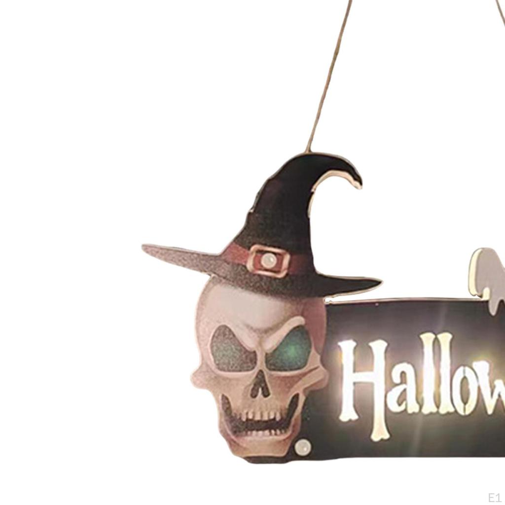 Front Door Spooky Welcome Sign Halloween Decoration, Hanging