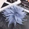 Big Brooch Flower Lapel Pins Elegant Feather Badge Fashion Feather Corsage Brooches  Party Cloth