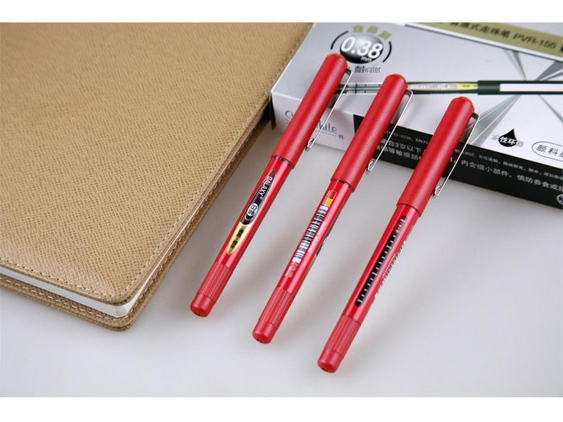 Snow White Quick-Dry 0.38mm Liquid Ballpoint Pen, Refillable, Large-Capacity for Office & Study