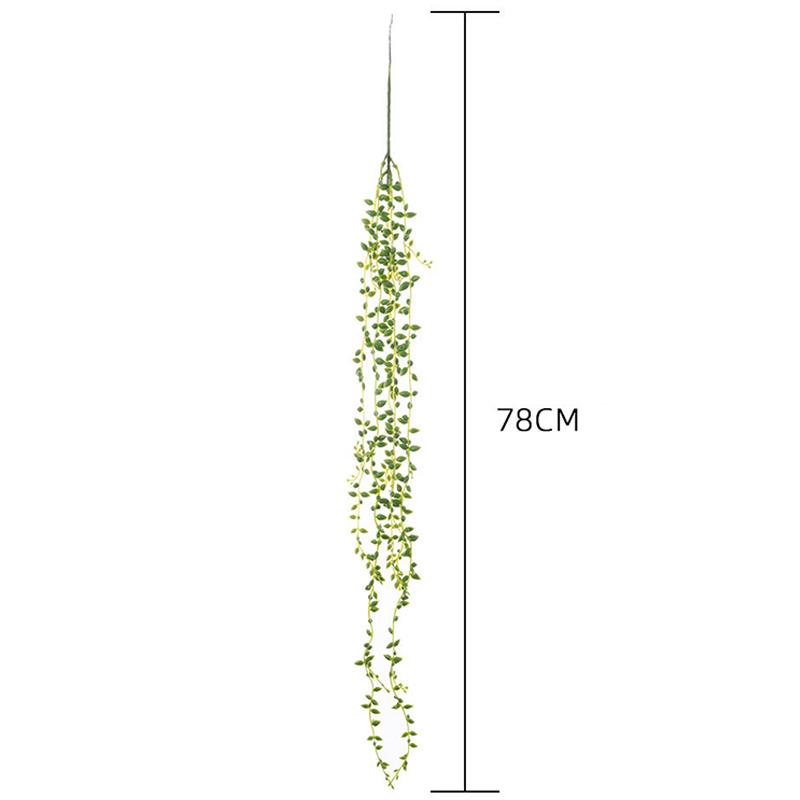 

78 см искусственная мясистость любовные слезы суккуленты жемчуг мясистый цветок виноградной лозы подвесная стена из ротанга сад домашний декор искусственные растения зелёный