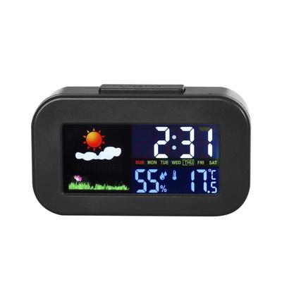 Stazione meteorologica intelligente con display a colori - Monitoraggio di temperatura e umidità retroilluminato per la camera da letto/dormitorio di bambini e ragazzi