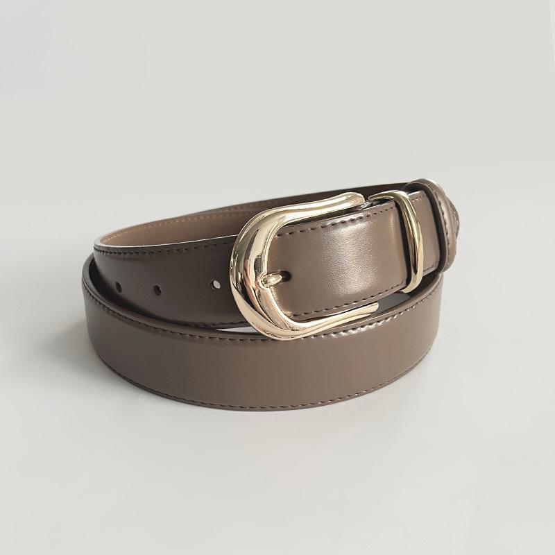

Genuine Leather Women s Belt, Cowhide, Versatile and Simple Matching with Casual Pants, Jeans, Women s Decorative Leather Belt Width 3.3CM 105cm