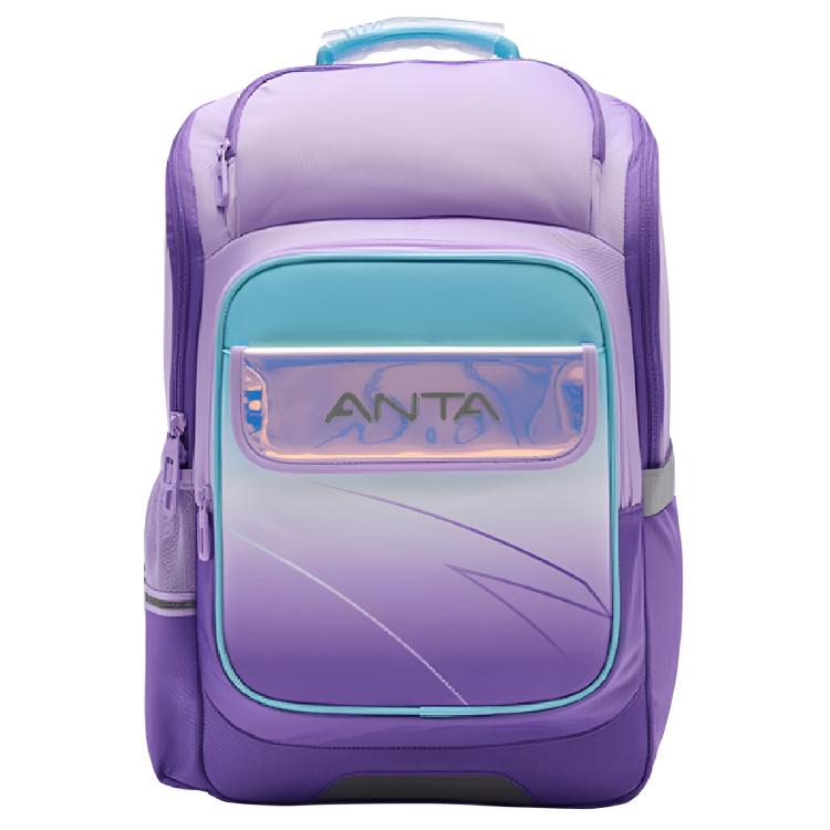 Anta Training Series Lifestyle Trendy Practical Durable Fabric Backpack Kids Backpack Purple Blue 392428161 Purple