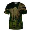 Letní 3D tištěné pánské tričko s kulatým výstřihem Zvíře Prázdný Dinosaurus Anime tričko