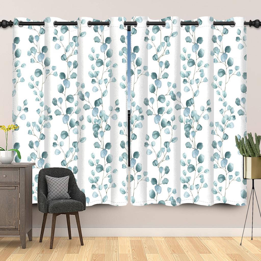 Rustic Botanical Wildflower Pattern Curtains Vintage Floral Printed Curtain Living Room Bedroom Decor Window Drapes Light Blocking For Sitting