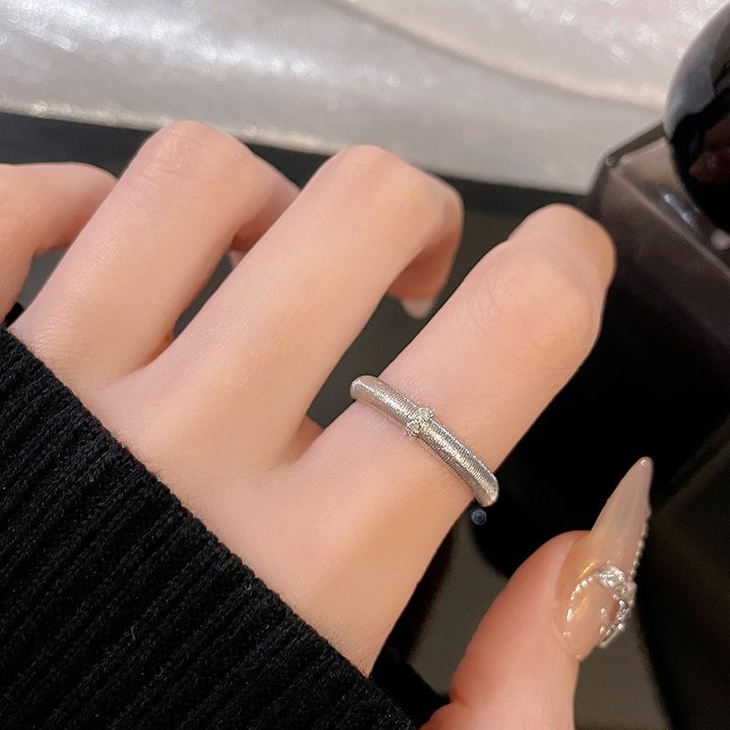 [Plain Gold Yayun] Retro Light Luxury High-End Open Ring Women'S Niche Wheat Ear Brushed Medieval Stacked Accessories