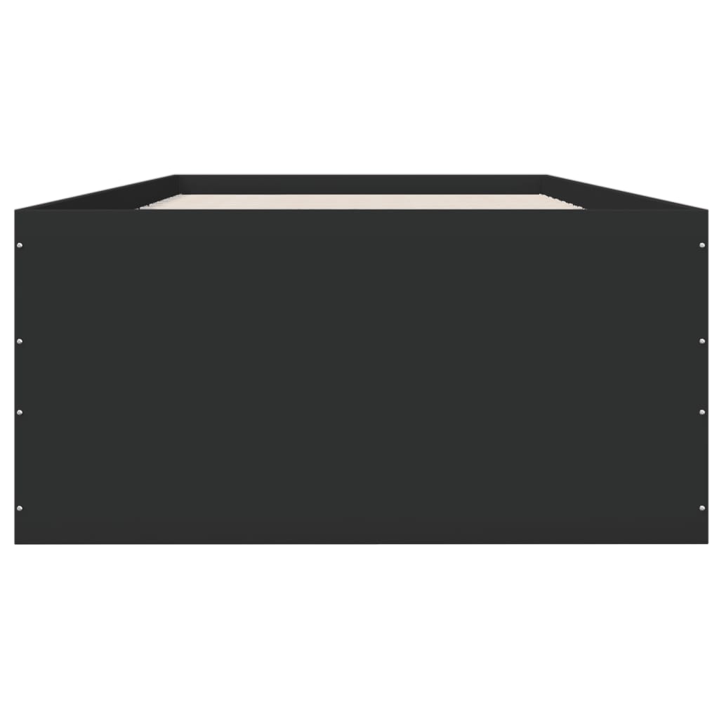 Bed Frame Black 75x190 cm Particleboard