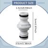 10 Pieces Garden Hose Connector Fittings for Plumbing Yard Irrigation System White