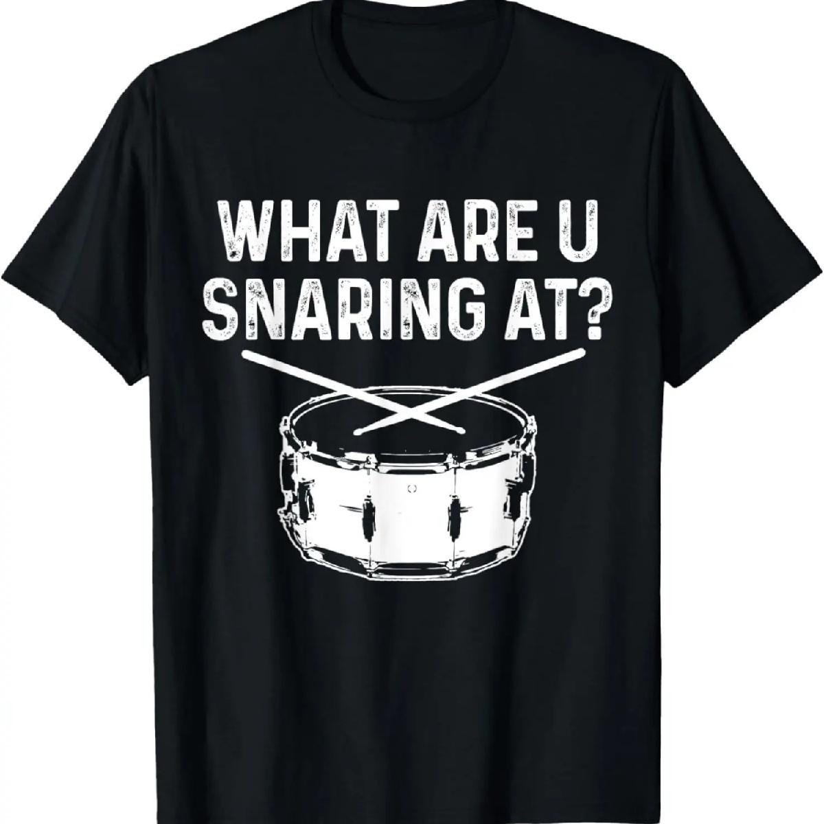 

Drummer What Are You Snaring At Funny Drums Snare T-Shirt XXXXXL чорний