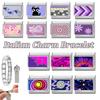 Fashion Purple Red Star Romantic Planet Daisy Cat Bead Fit 9mm Italian Charm Bracelet Stainless Steel Girls' DIY Making Jewelry