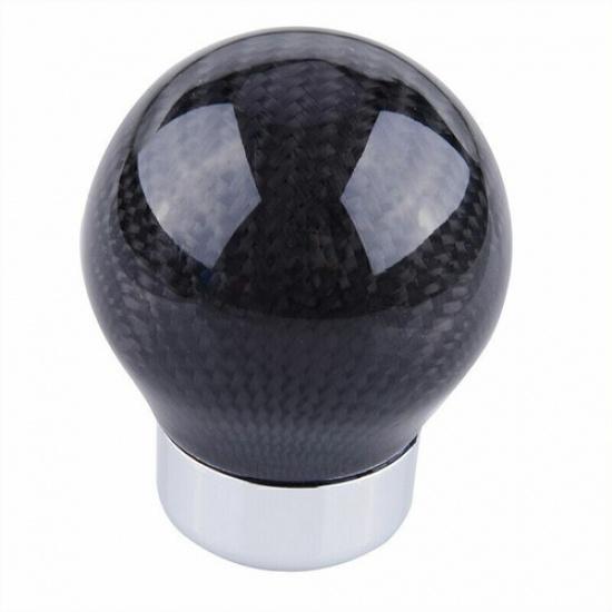 Carbon Fiber w/ adpaters MT Manual Gear Shift Knob Stick Resin Round Ball Shape`
