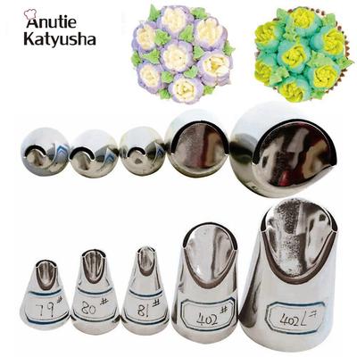 5 pz/set petalo tubazioni in acciaio inox ugelli per glassa crema tubazioni punte strumenti per pasticceria fai da te