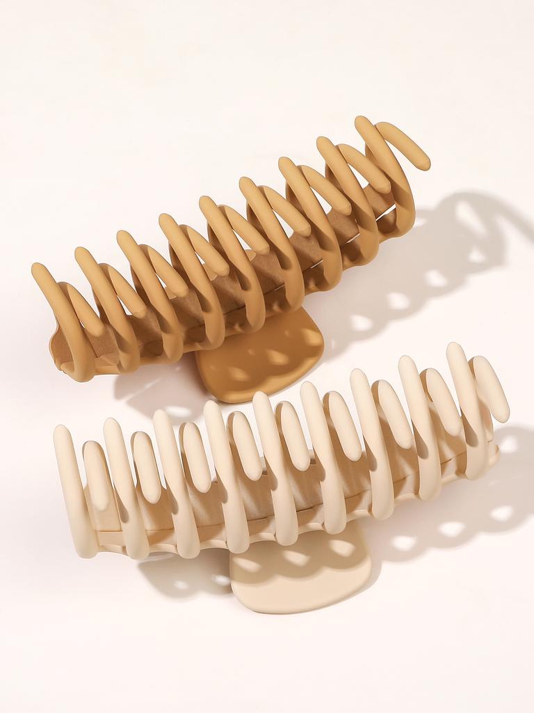 Large Claw Clips For Thick Hair , Girls Big Hair Clips Claw, Matte Claw Clips, Neutral Hair Clips 4 Pack