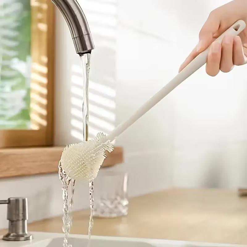 Xiaomi Home Long Handled Soft Cup Brush, Foldable Brush Head Cleaning Brush -360 ° All-round Coverage,Suitable for Kitchen and Home Use