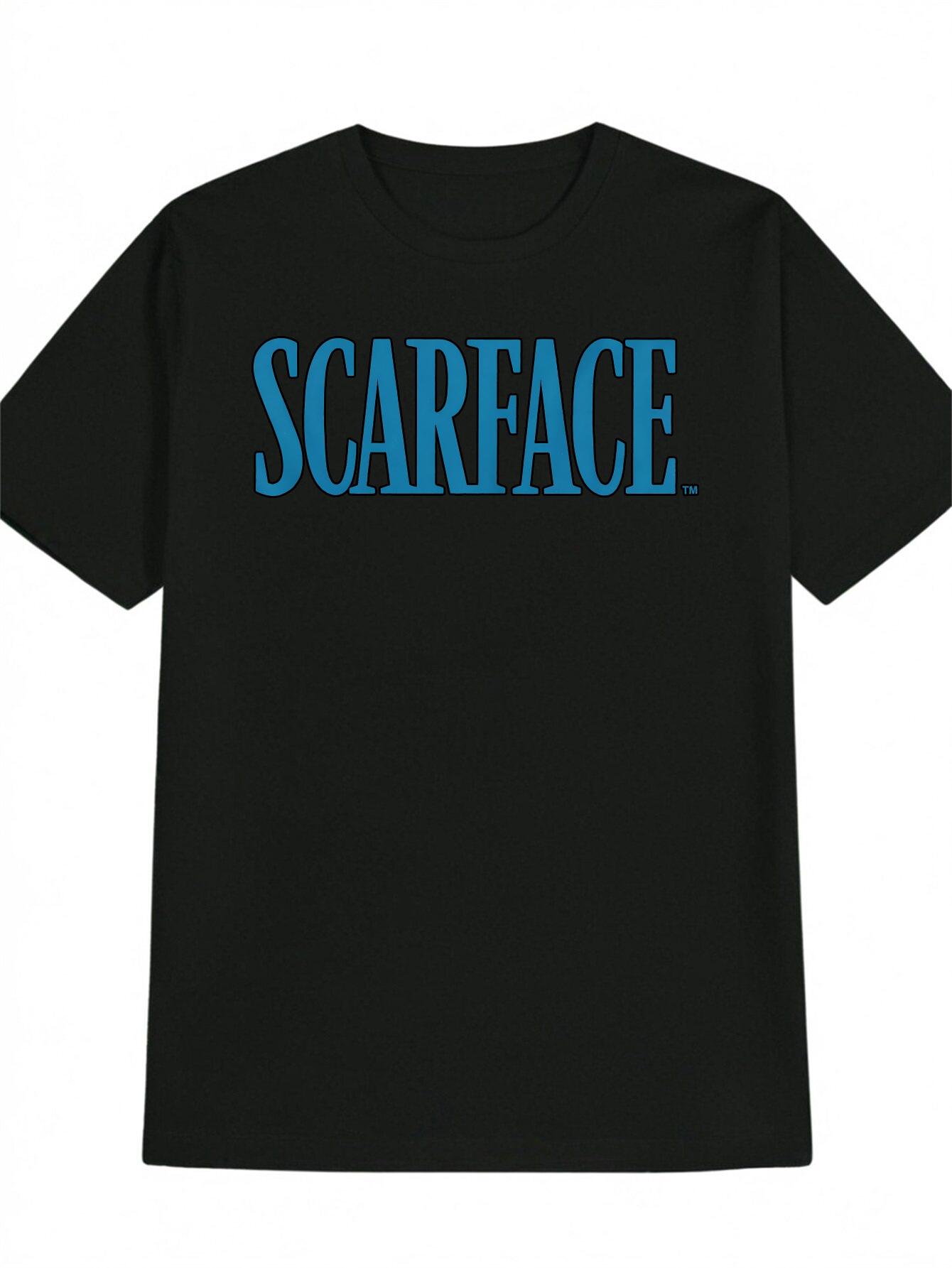 SCARFACE Graphic T-shirt - Bold Blue Lettering XXXL