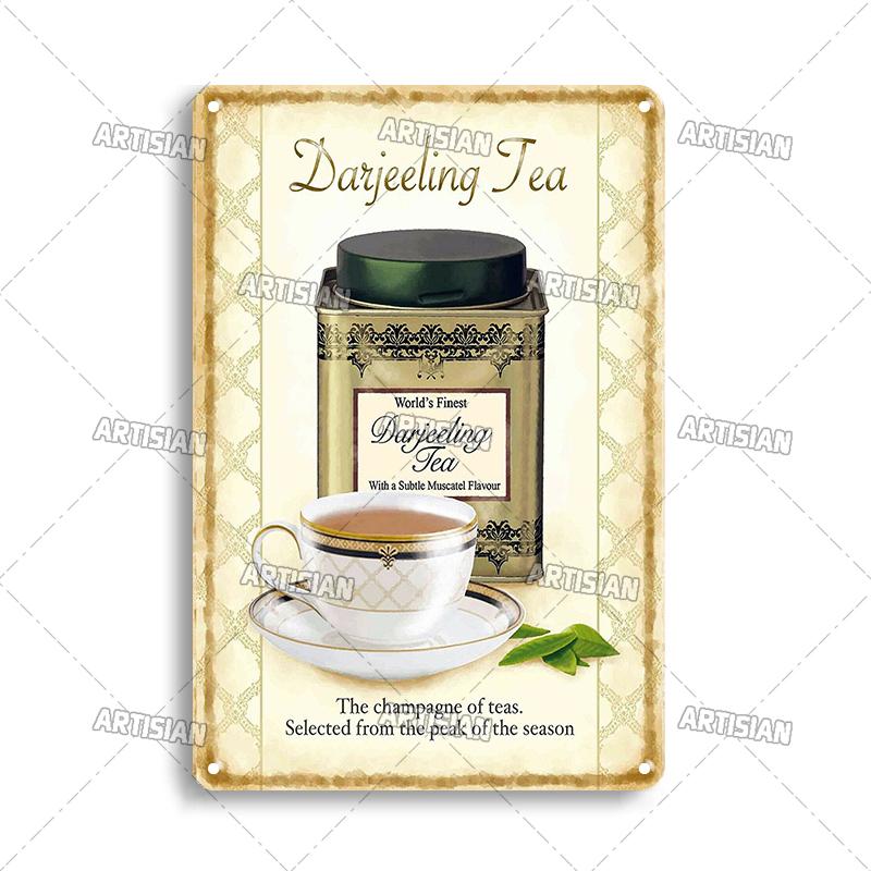 Rusty Coffee Metal Poster Decorative Plate Classic Tea Metal Signs Home Bar Cafe Wall Decor Signs Old Metal Plaque Wall Plate