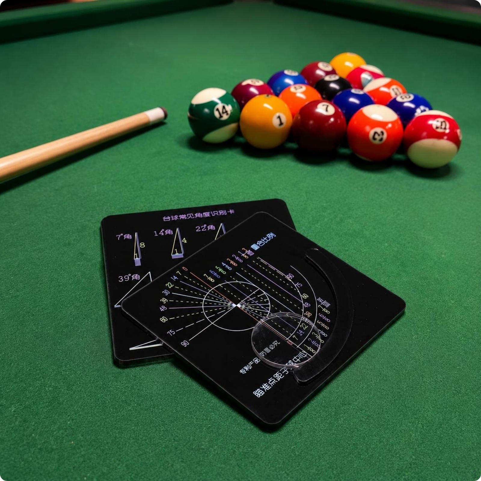 Billiards Training Board Clear Visibility Pool Aiming High Contrast Aid Compass W