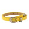 Solid Color Simple Metal Buckle Decoration Women Casual Belt For Daily Use