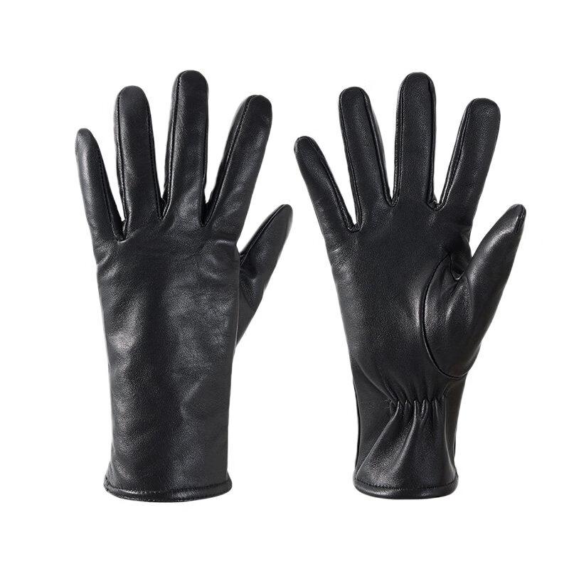 Hengyuanxiang Women's Premium Genuine Leather Warm Gloves
