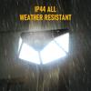 Outdoor LED Solar Lights Motion Sensor Outdoor Wall Lights 100 LED Lights 4 Side Lights for Garden Patio Balcony etc.