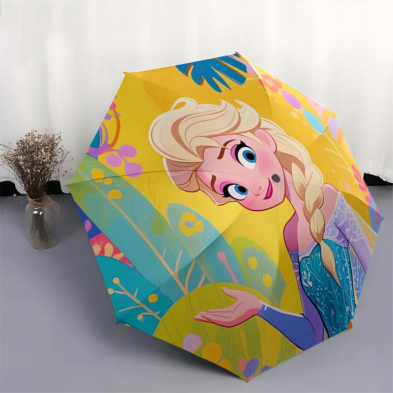 Elsa, Frozen Automatic Opening and Closing Umbrella, Compact Travel Umbrella, Lightweight and Portable, Suitable for Beach Commuting Busines