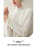Women's 100% Pure Cashmere Half-High Neck Rolled Hem Sweater: Soft, Warm, Versatile Pullover Knit.