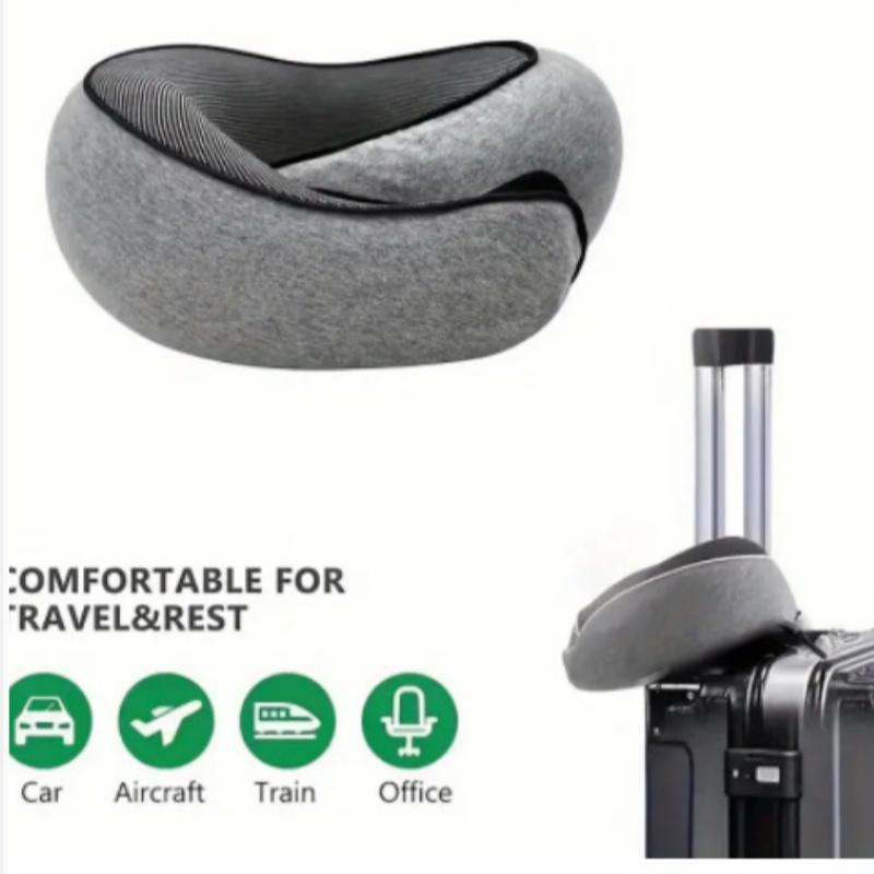 1pc Portable U-shaped Travel Pillow Memory Foam Snail Pillow Travel Neck Support Neck Pillow Adjustable Soft Noon Break Pillows
