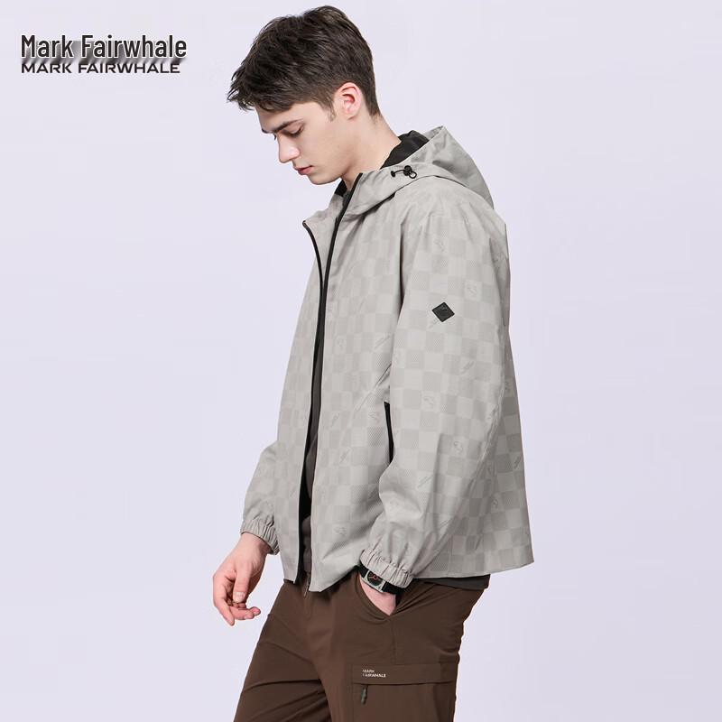 Mark Fairwhale Men s Chessboard Print Hooded Jacket M