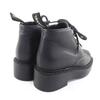 Excellent CHANEL Short Boots Black Leather Women 36 20B G36416 Used