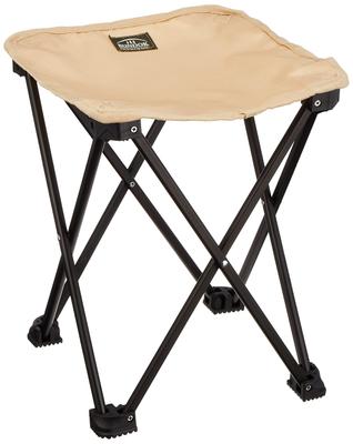 BUNDOK Mini Aluminum with Storage Compact Chair Stool, Medium, Beige, BD-116BE, Case,