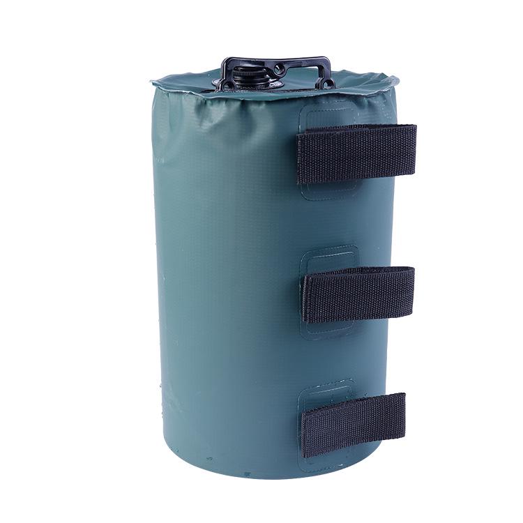 10L Outdoor Tent Water Bag - Cylindrical Reinforced Sandbag for Sunshade Umbrella and Beach Sunshade.