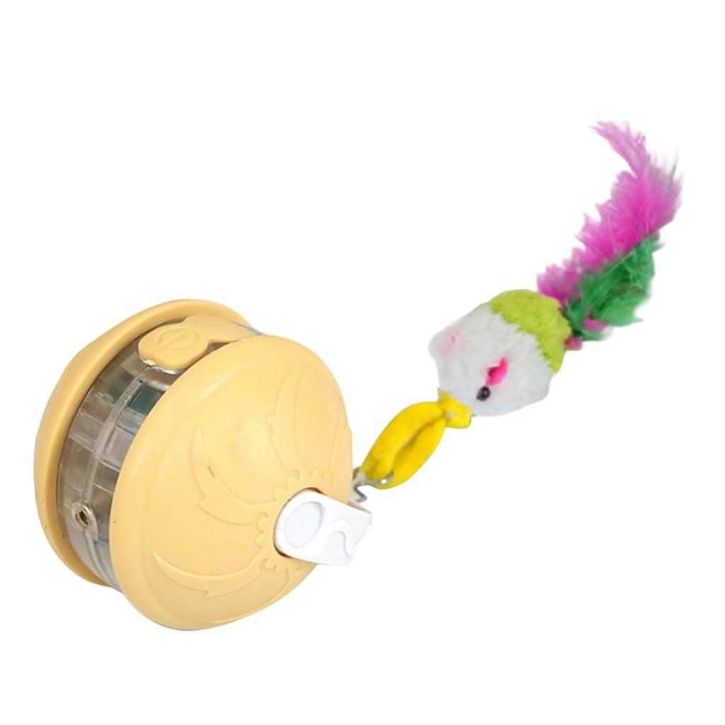 Indoor Cat Interactive Light Up Cat Toy, Rechargeable Electric Cat Ball, Electric Rolling Cat Toy(4 Tail Styles Are Sent Randomly)