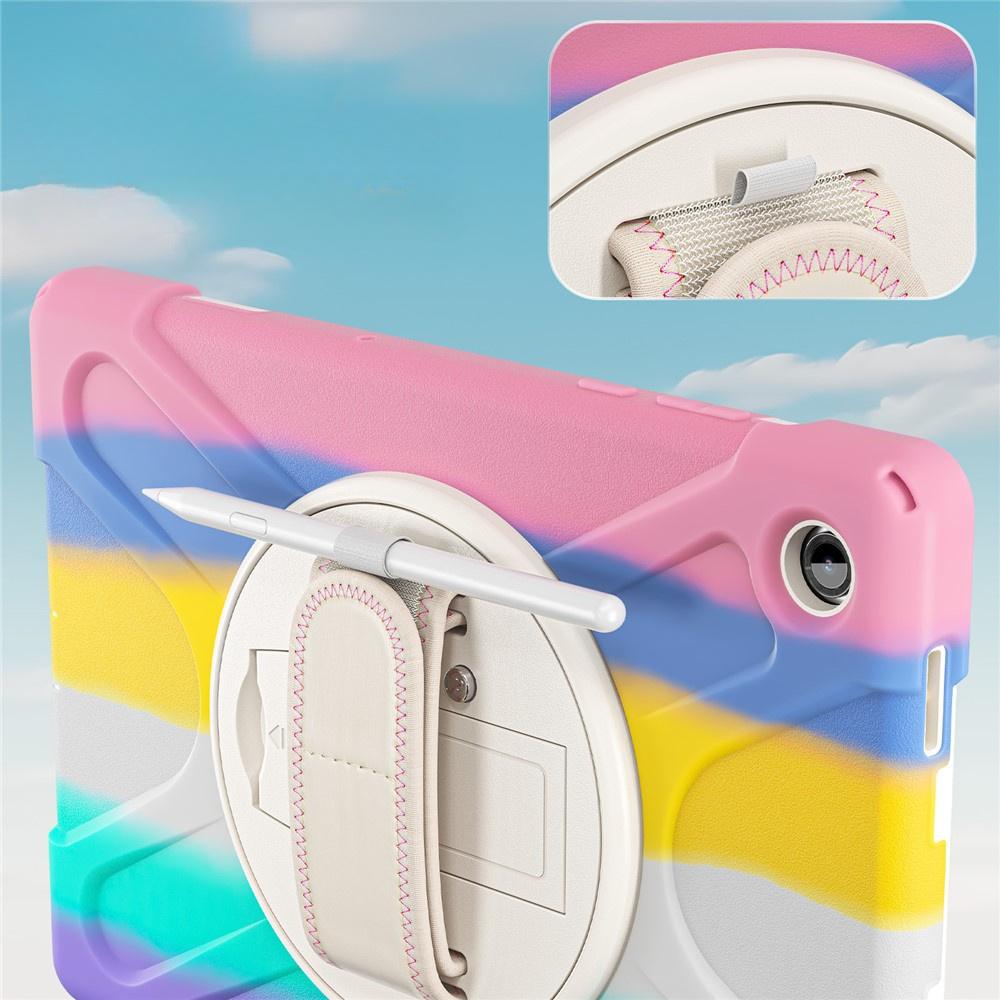 Armored Case for Samsung Galaxy Tab A11+, with Stand and Shoulder Strap - Multicolor