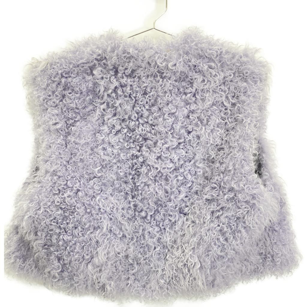 EMBA Light Purple Tibetan Lamb Vest RK081 Best FR-42 Light purpleUsed