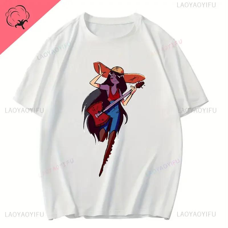 Fashion Adventure Time Cotton T Shirt Marceline The Vampire Queen Short Sleeve T-Shirt Summer O-neck Clothes Unisex Casual Tops