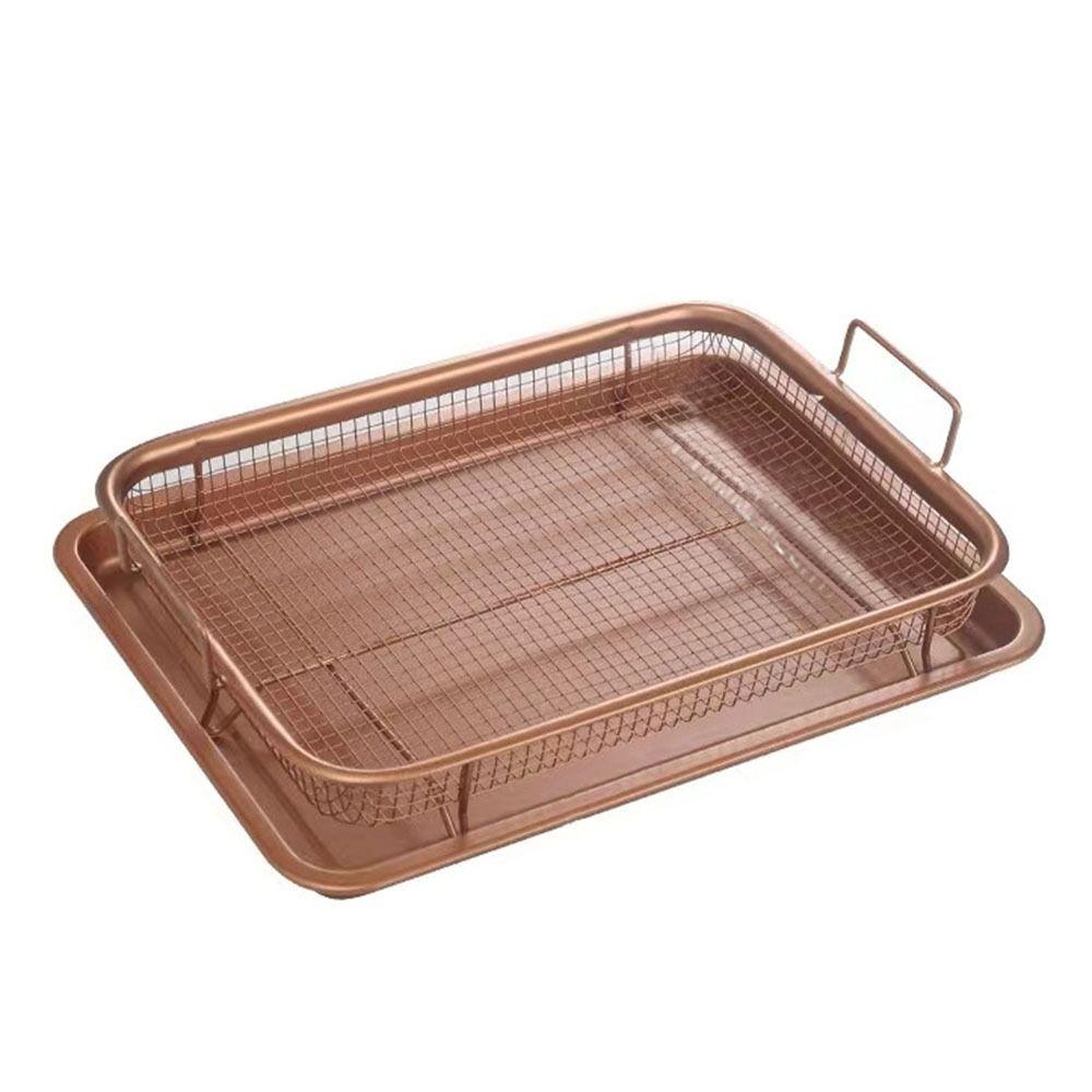 Stainless Steel Baking Tray for Oven Elevated Mesh 2 in 1 Grid Air Fryer Holder  Fries