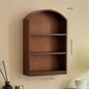 Sturdy Wooden Desktop Organizers Cabinet Clear Glass Front Panel Multipurpose Storage For Home Office Decors