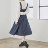 [Yumetembo] Jumper Skirt, Front Button Jumper Skirt Dress, Long, Navy